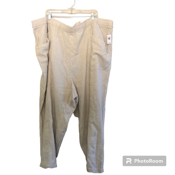 Old Navy Woman’s High-Waisted Cropped Linen-Blend Pants Plus Size 4X - Picture 1 of 13